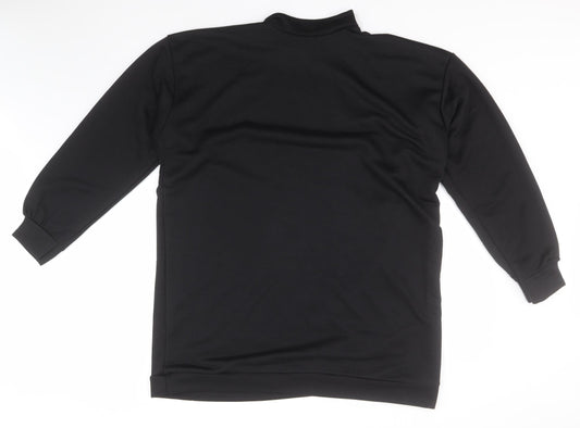 Boohoo Womens Black High Neck Polyester Pullover Jumper Size 16