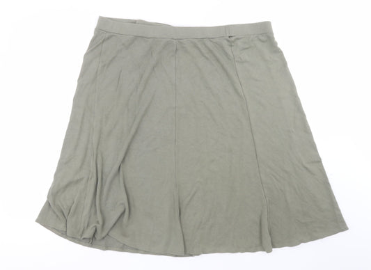 Bonmarché Womens Green Viscose Straight & Pencil Skirt Size 22