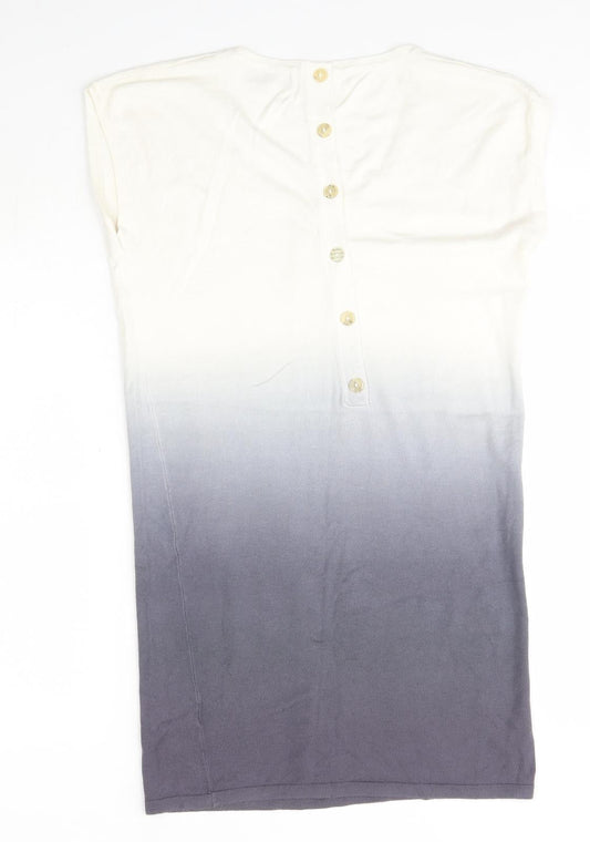 Love Label Womens Multicoloured Viscose Jumper Dress Size 8 Round Neck