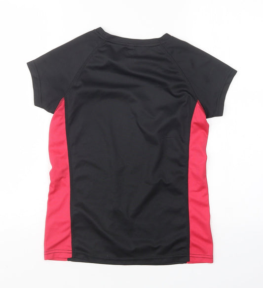 X-Tone Womens Multicoloured Polyester Basic T-Shirt Size S Round Neck