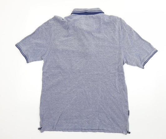 Manchester City Mens Blue Cotton Polo Size L Collared