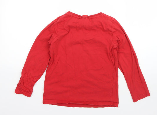 Arsenal Boys Red Cotton Basic T-Shirt Size 8-9 Years Round Neck
