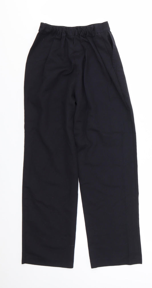 Matalan Boys Black Polyester Dress Pants Trousers Size 10 Years Regular - School Trousers Back Elastication