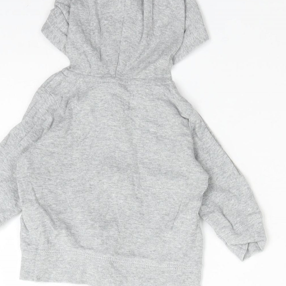 CARTERS Boys Grey Cotton Full Zip Jumper Size 3-6 Months - LITTLE GENTLEMAN