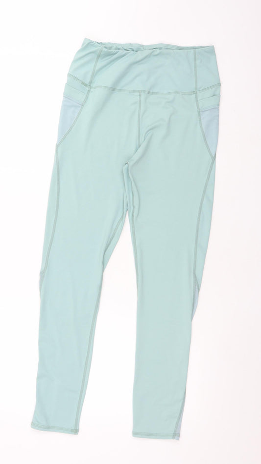 PRETTYLITTLETHING Womens Green Leggings Size M L26 in
