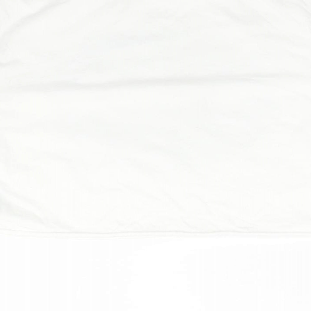 M&S Girls White Cotton Cropped T-Shirt Size 10-11 Years Crew Neck - NASA