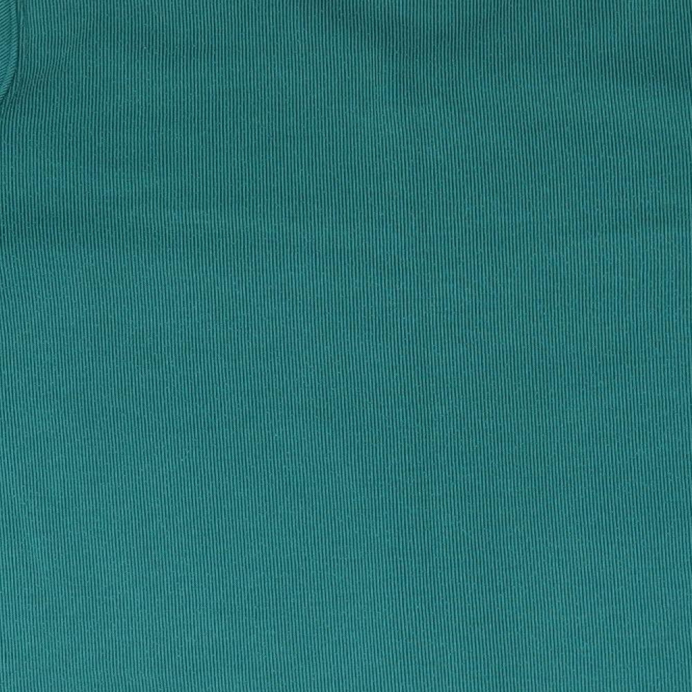 BM Womens Green V-Neck Polyester Pullover Jumper Size S
