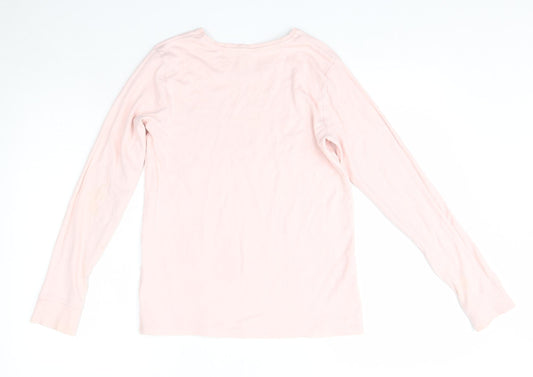 George Girls Pink Cotton Basic Casual Size 13-14 Years Round Neck - Pudsey Blush