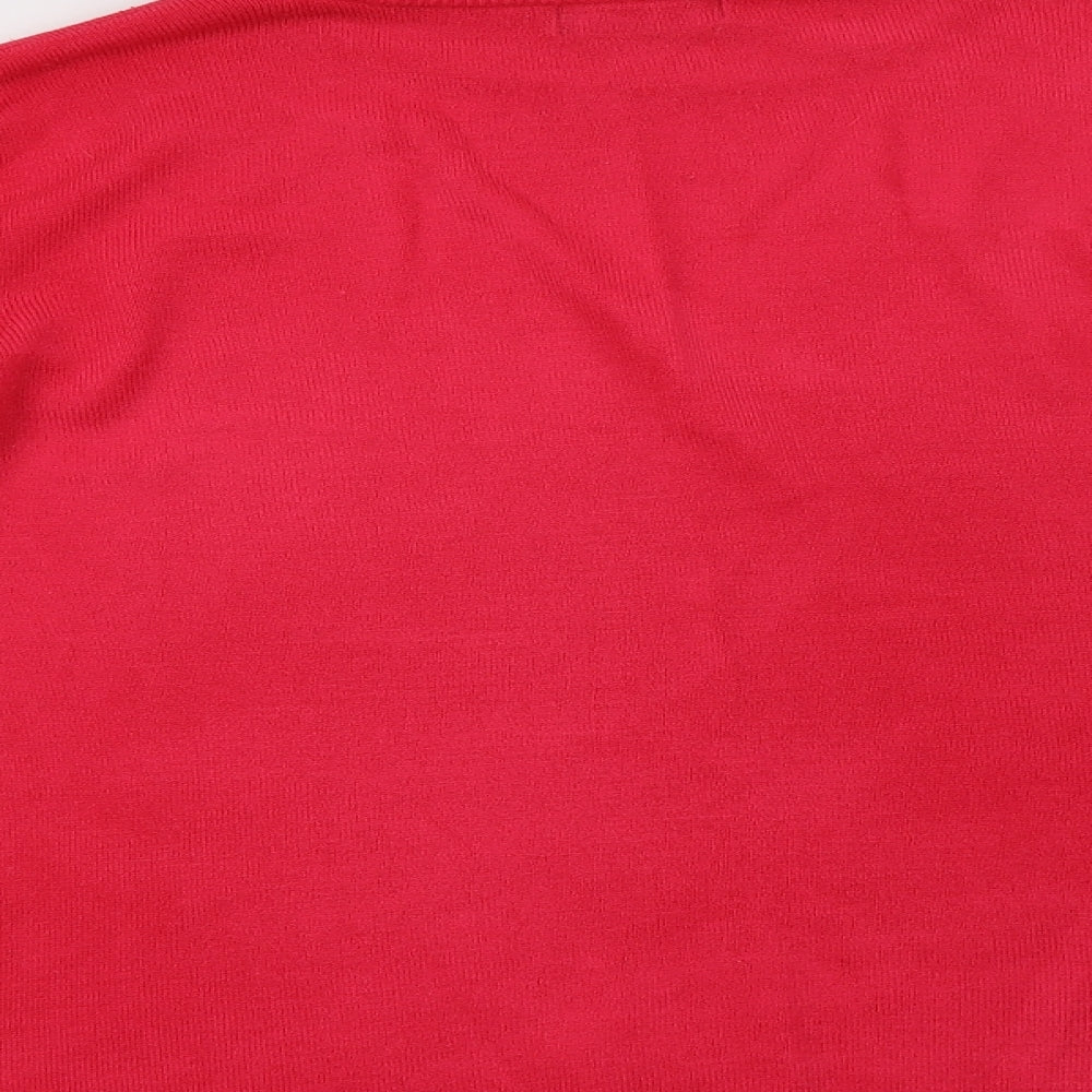 BM Womens Pink Mock Neck Acrylic Pullover Jumper Size M