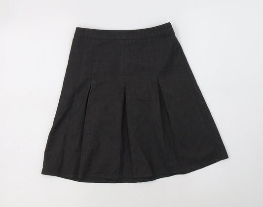 George Girls Grey Polyester A-Line Skirt Size 8-9 Years Regular Button - School Wear