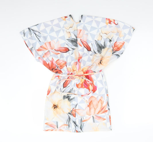 Boohoo Womens Multicoloured Floral Polyester Fit & Flare Size 10 V-Neck