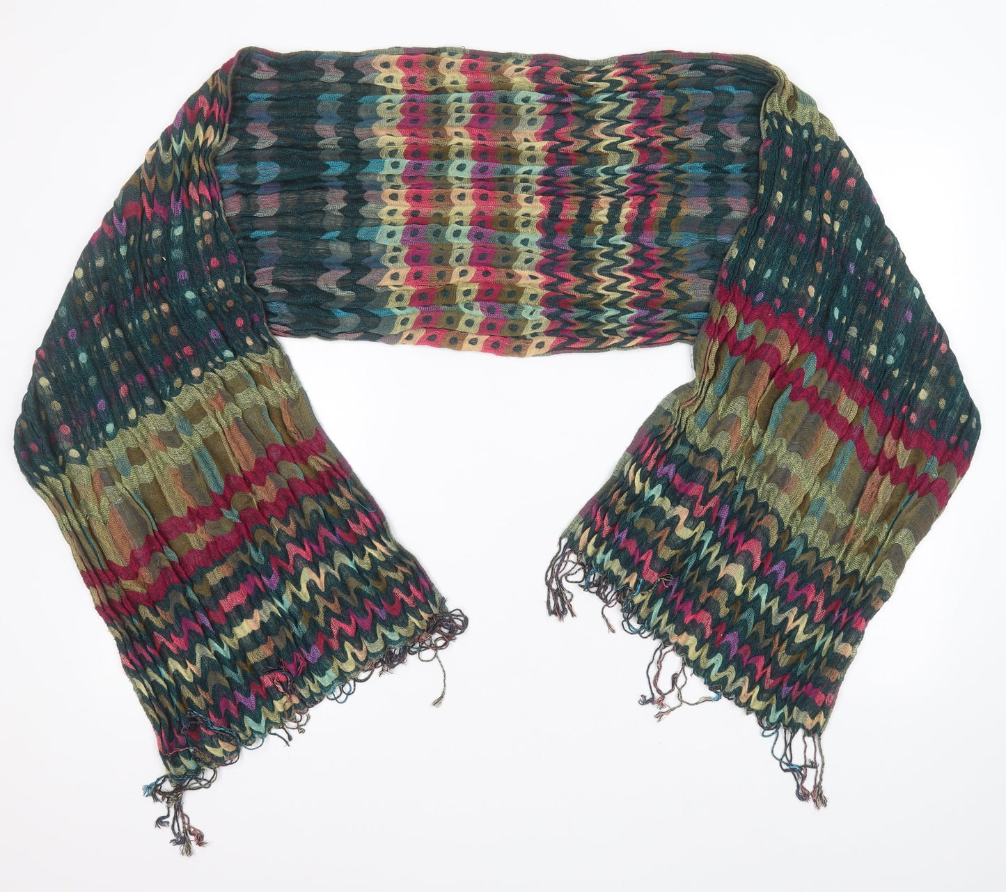 Preworn Womens Multicoloured Geometric Scarf