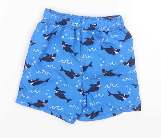 Matalan Boys Blue Animal Print Polyester Cropped Leggings Size 12-18 Months - Sharks
