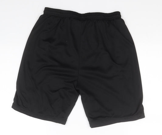 Jazz Boys Black Polyester Sweat Shorts Size XL Regular - Ysgol Brynrefail