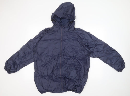 Outdoor Mens Blue Rain Coat Coat Size S