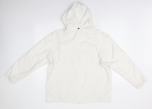 Preworn Womens White Jacket Coat Zip