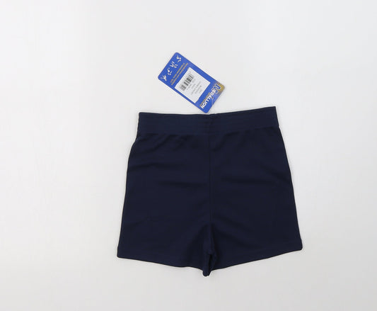 Medallion Womens Blue Nylon Compression Shorts Size 6 L3 in Regular