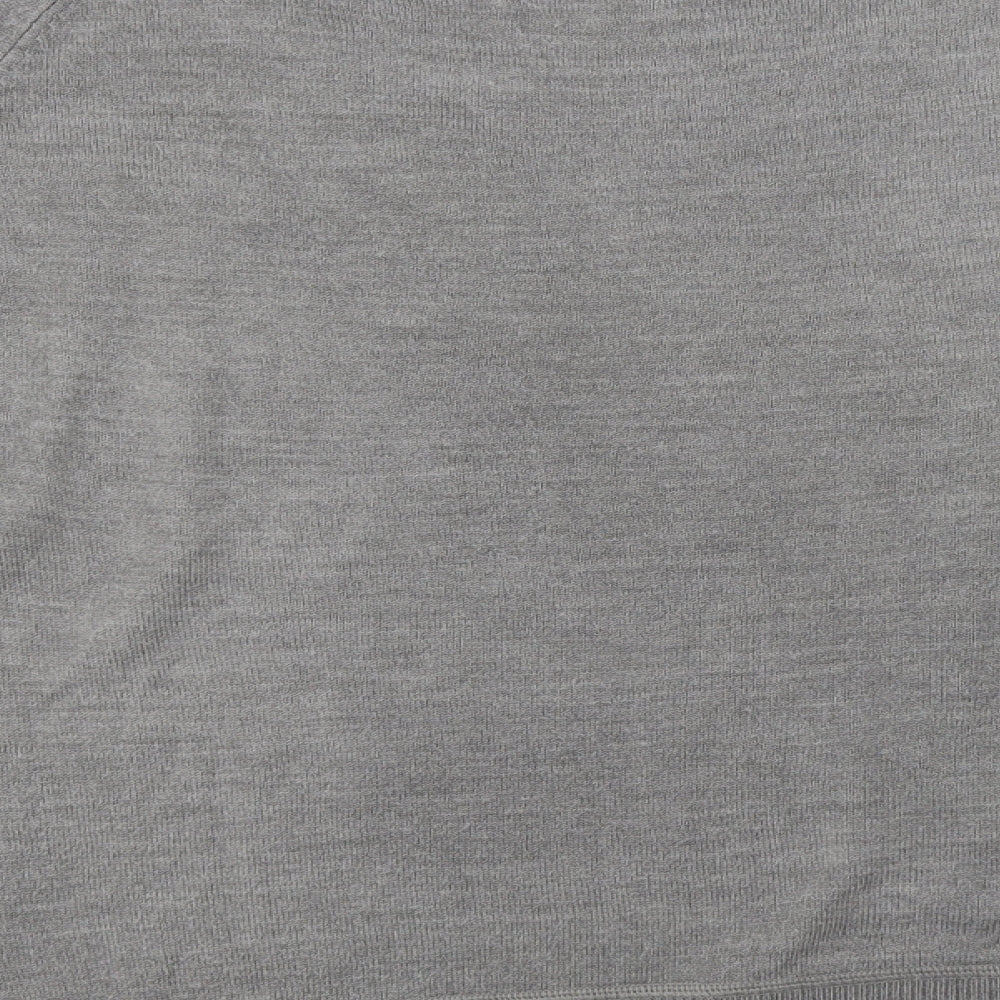 Papaya Womens Grey Crew Neck Acrylic Pullover Jumper Size 14