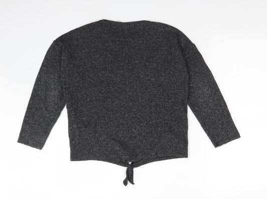 Zara Girls Grey Polyester Pullover Sweatshirt Size 11-12 Years