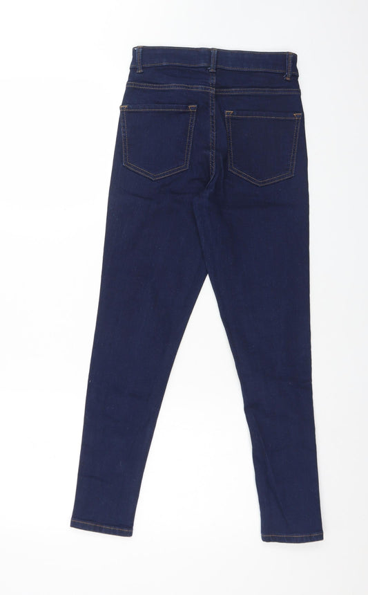 Preworn Womens Blue Skinny Jeans Size 6 L25 in Regular