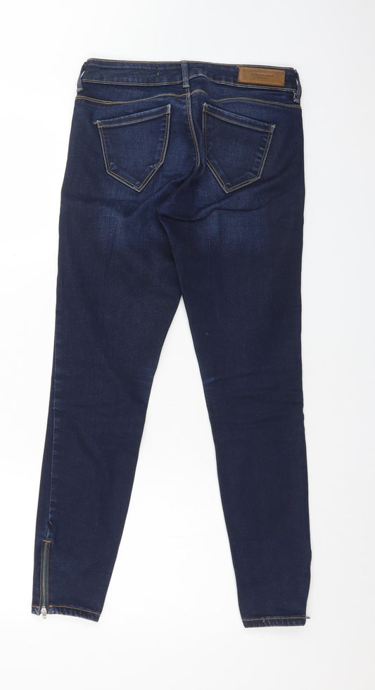 VERO MODA Womens Blue Cotton Skinny Jeans Size 27 L32 in Regular