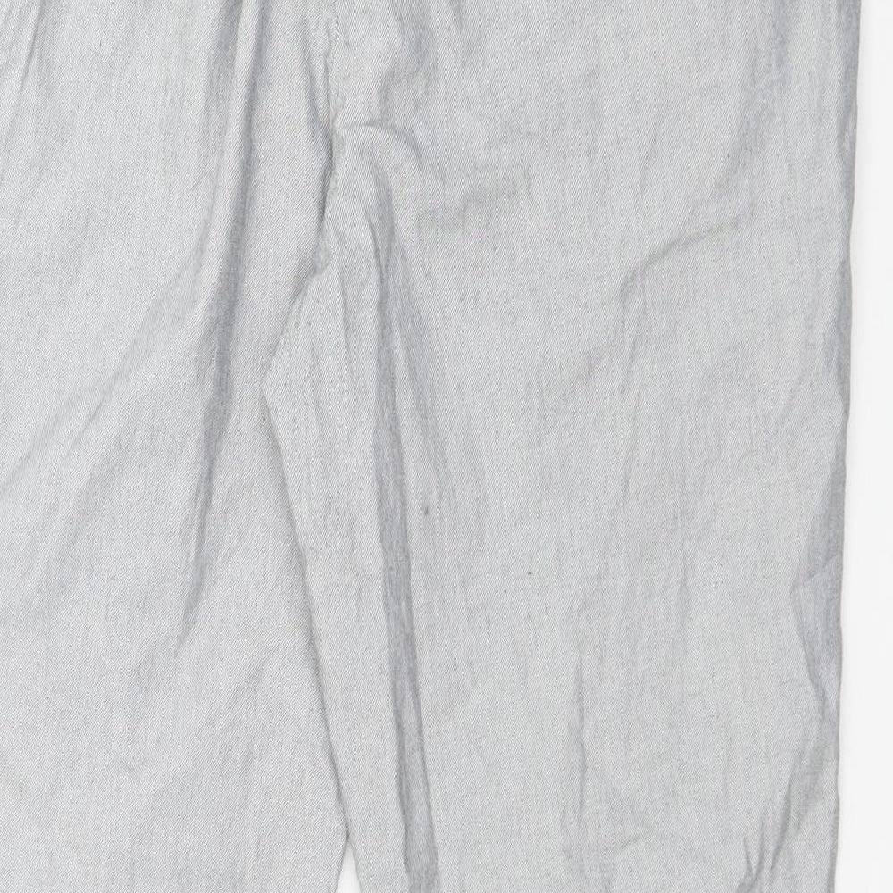 BURTON MENSWEAR Mens Grey Cotton Dress Pants Trousers Size 36 L27 in Regular