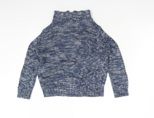 FREAK CLOTHING 1964 Boys Blue High Neck Acrylic Pullover Jumper Size 5-6 Years