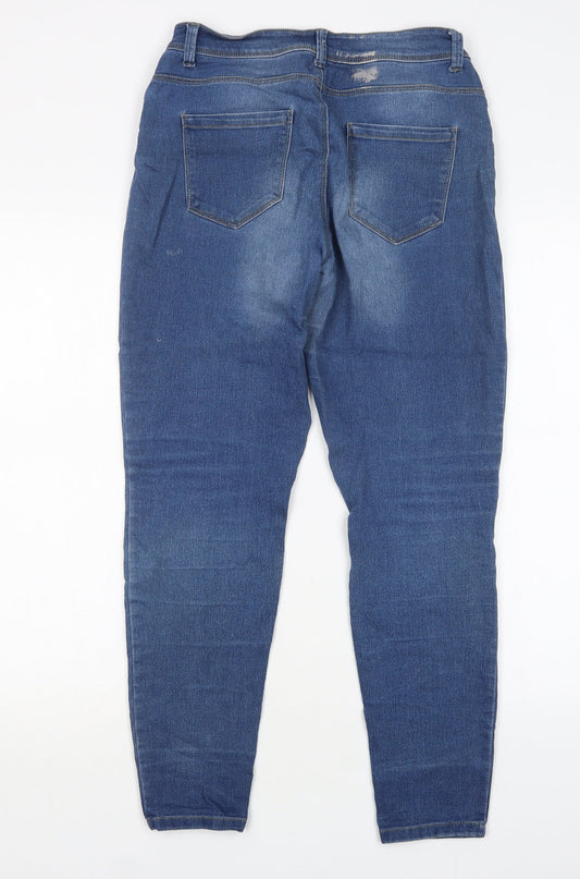 Denim Co Womens Blue Cotton Skinny Jeans Size 12 L28 in Regular