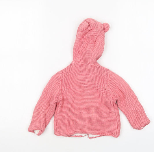 M&S Girls Pink Jacket Coatigan Size 6-9 Months