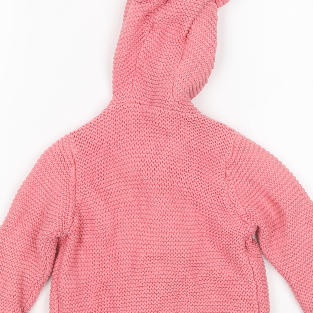 M&S Girls Pink Jacket Coatigan Size 6-9 Months
