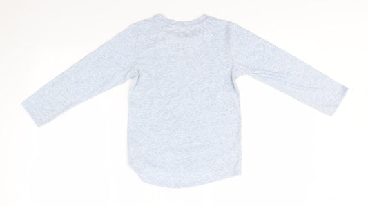 NEXT Girls Blue Polyester Basic T-Shirt Size 6 Years Round Neck