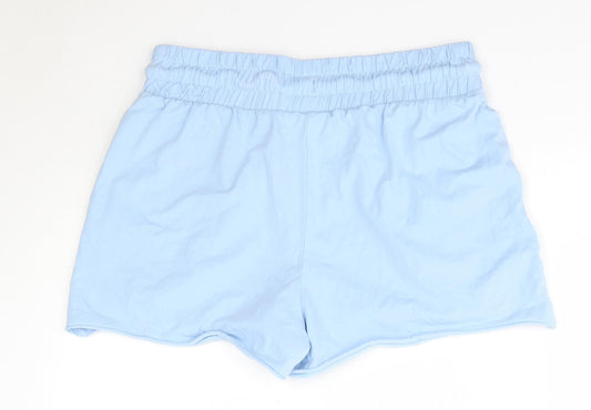 Chelsea Peers Womens Blue Cotton Boyfriend Shorts Size L Regular