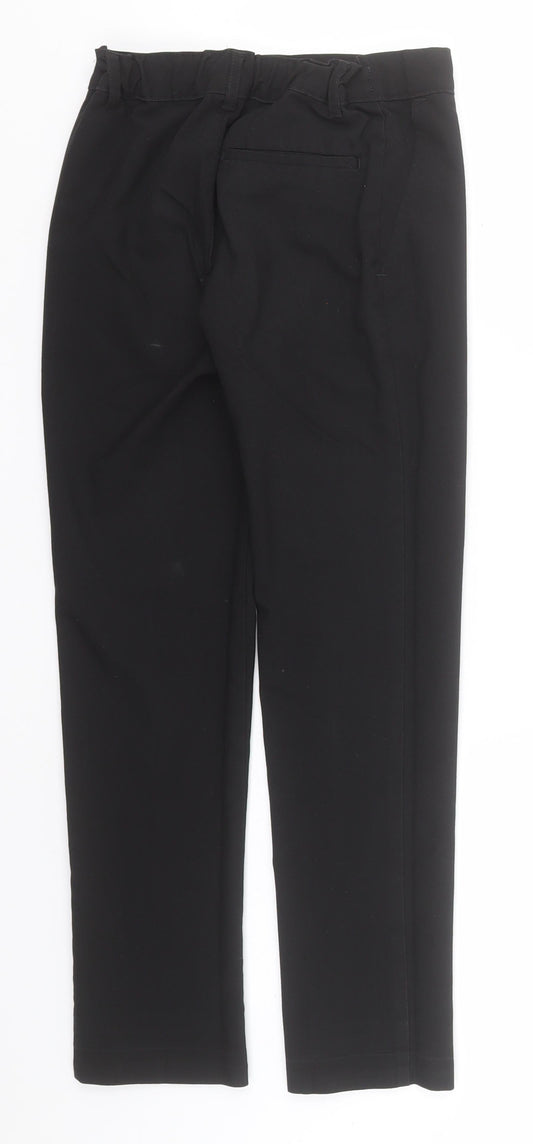 Marks and Spencer Boys Black Polyester Dress Pants Trousers Size 11-12 Years Regular - School