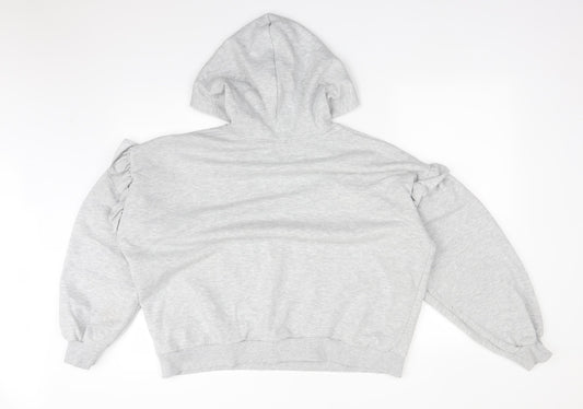 Primark Womens Grey Cotton Pullover Hoodie Size M