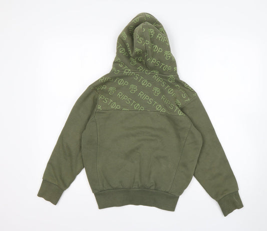 S3 Boys Green Cotton Pullover Hoodie Size S