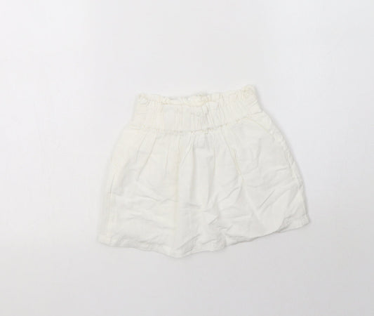TU Girls White Viscose A-Line Skirt Size 3 Years Regular