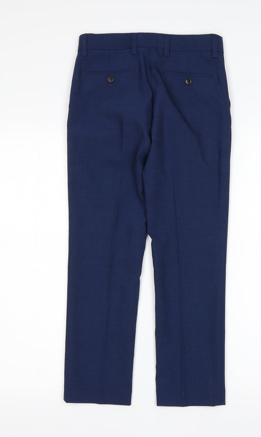 NEXT Boys Blue Wool Dress Pants Trousers Size 9 Months Regular