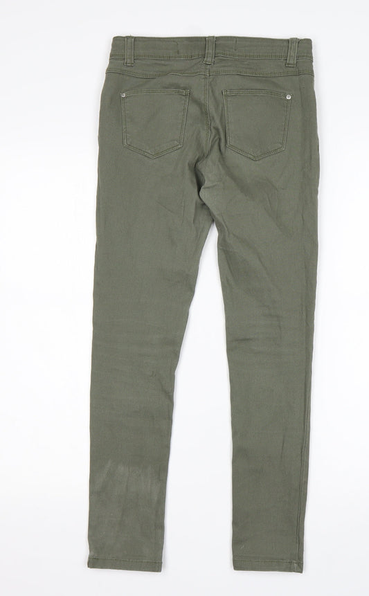 Denim Co Girls Green Cotton Skinny Jeans Size 10-11 Years Regular