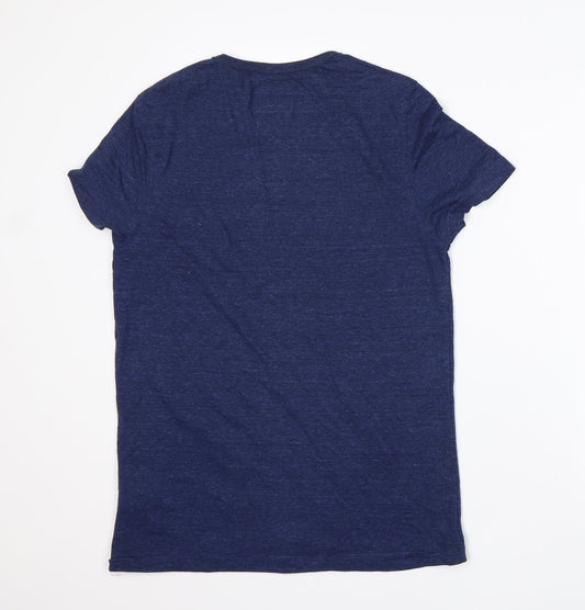 Burton Mens Blue Polyester T-Shirt Size S Round Neck