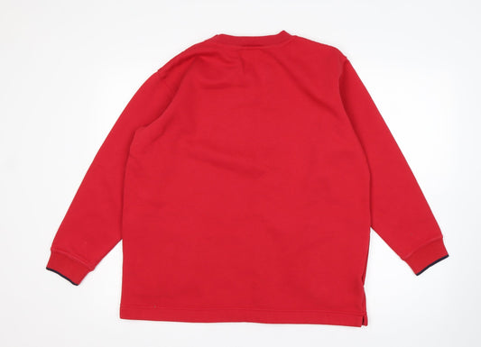 JOIE DE VIURE Womens Red Polyester Pullover Sweatshirt Size 10