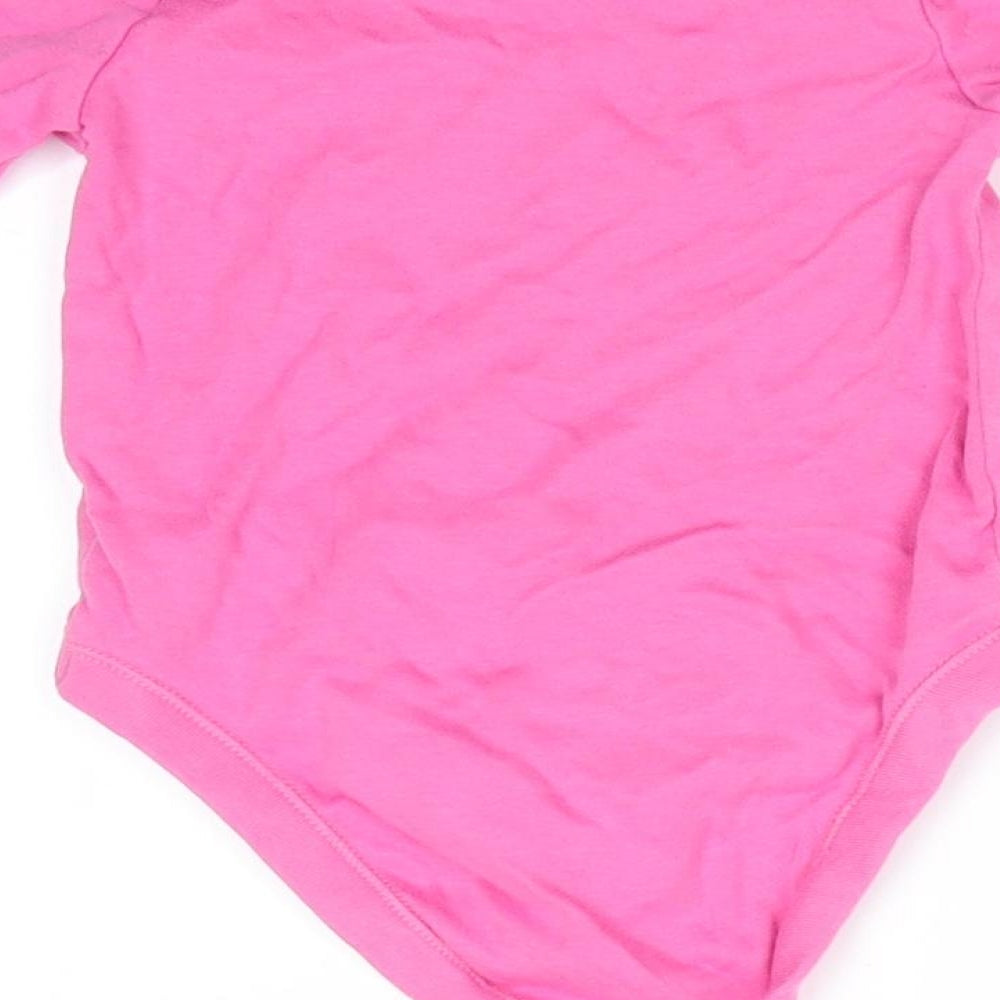 Florence and Fred Girls Pink Cotton Romper One-Piece Size 9-12 Months Snap