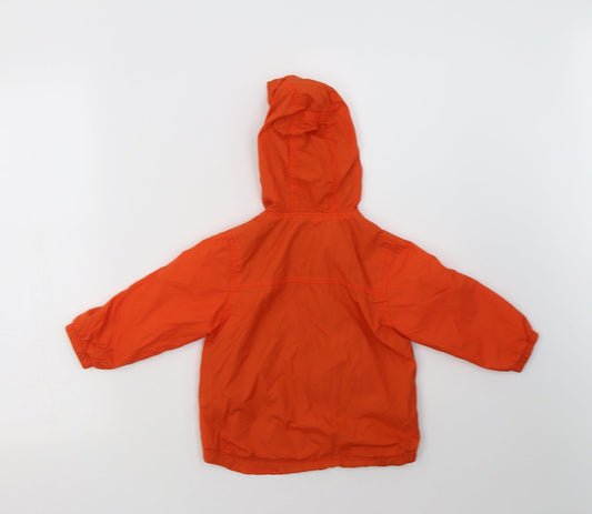 Gap Boys Orange Rain Coat Jacket Size 2 Years Zip