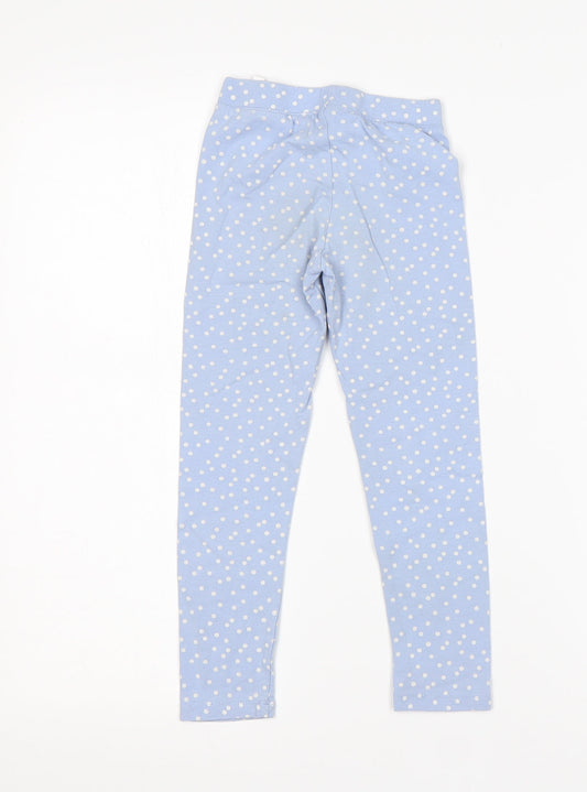 H&M Girls Multicoloured Polka Dot Cotton Pyjama Pants Size 4-5 Years