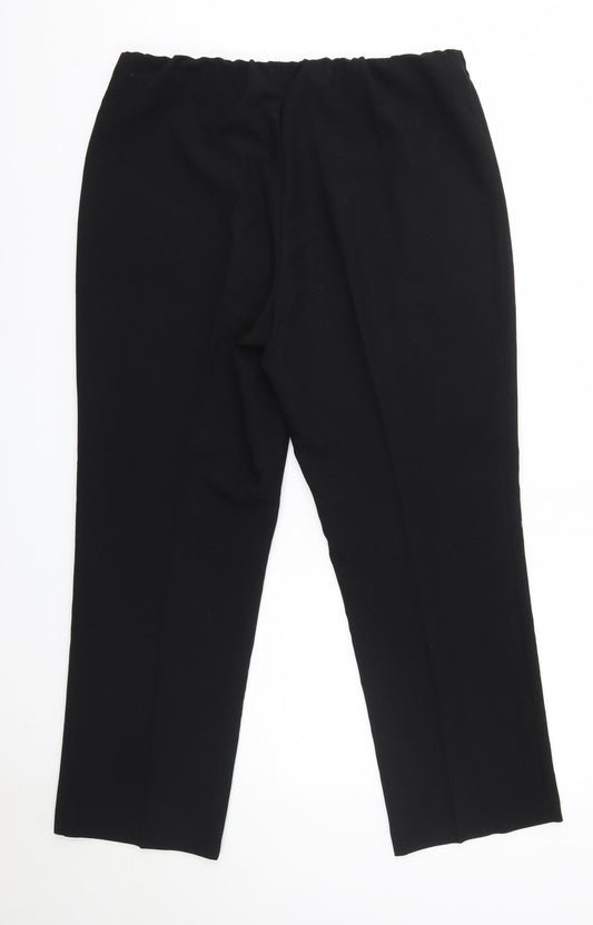 Vida Vi Womens Black Polyester Dress Pants Trousers Size 14 L27 in Regular