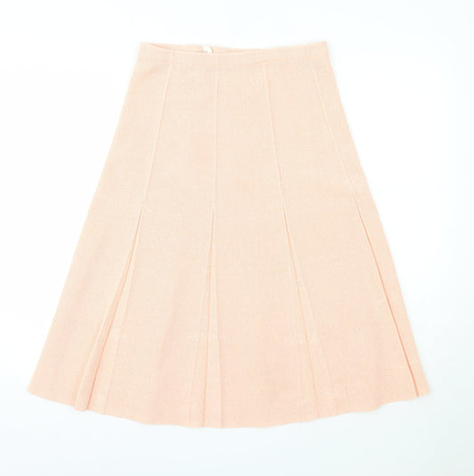 Preowrn Womens Pink Polyester A-Line Skirt Size 8 - Dacron Heavy