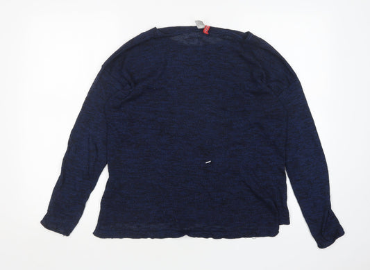 H&M Womens Blue Round Neck Polyester Pullover Jumper Size M