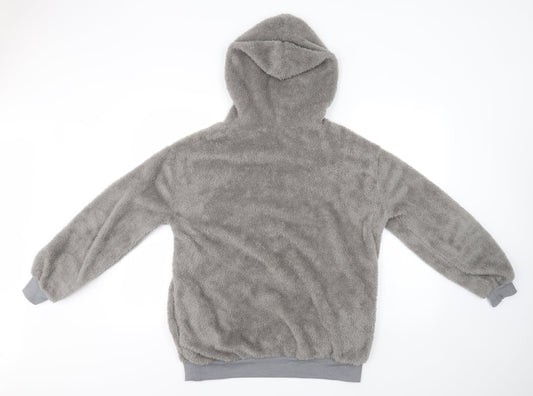 Preworn Womens Grey Cotton Pullover Hoodie