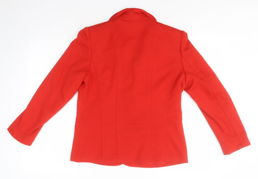 Oscar Womens Red Overcoat Jacket Size 10