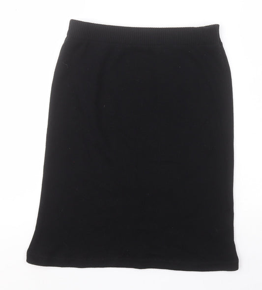 Marks and Spencer Womens Black Acrylic A-Line Skirt Size S