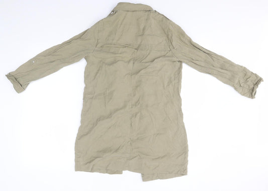 New Look Girls Beige Overcoat Coatigan Size 10-11 Years